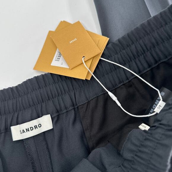 Sandro Paris Men's Fonte New Alpha Elasticated Straight-Leg Pants Size 46 | XXL - Picture 9 of 12